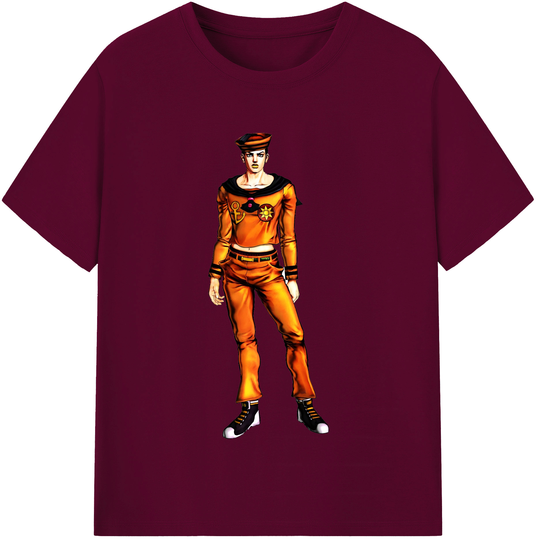 （画像用） ジョジョの奇妙な冒険 東方定助 JoJo's Bizarre Adventure Higashikata Josuke レディースカジュアルプリントTシャツ（綿100％）